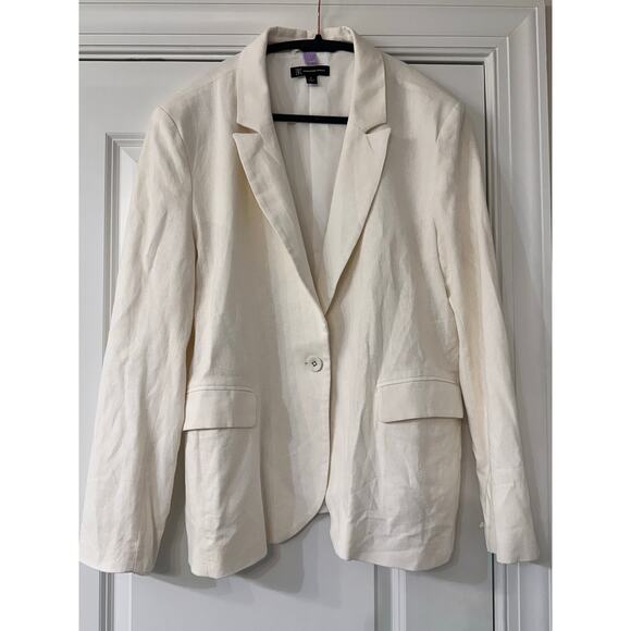 INC international Concepts XL Linen blend blazer - Picture 1 of 8